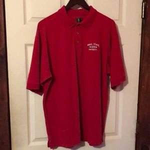 Ball State University Red Pique Knit Polo Shirt Mens XL Muncie Indiana IN